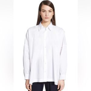Eskandar Classic White oversized  Shirt blouse, US0